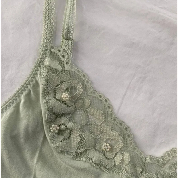 Intimately Free People Green Lacey Strappy Bodysuit Top NEW Size XS - Picture 10 of 12